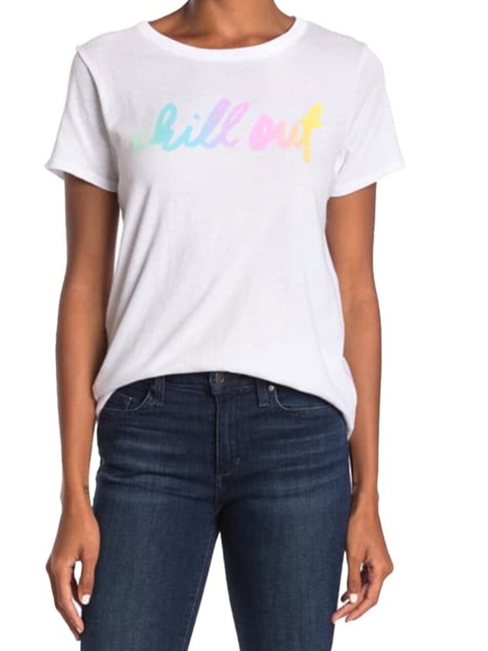 CHASER Chill Out Graphic Tee T- Shirt Top MEDIUM NWT
